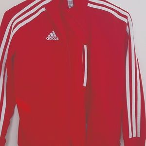 Adidas kids tracksuit set. Red. Size US small